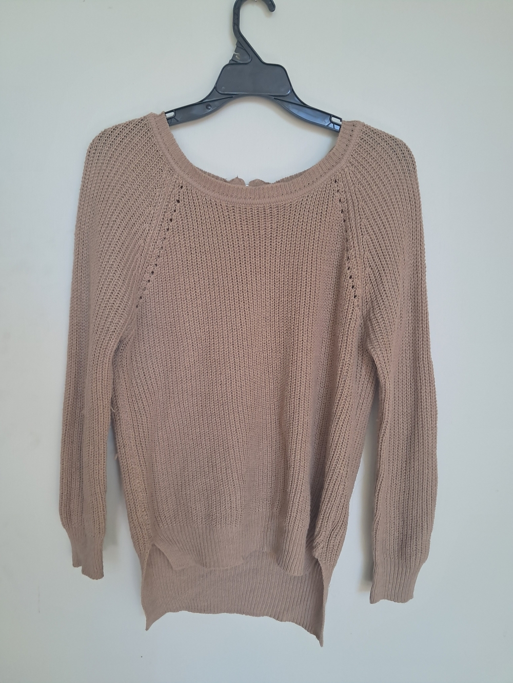 Target Women's Scoop Neck Knit Sweater in Taupe